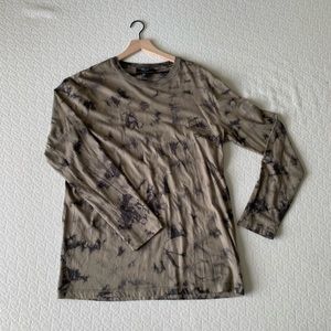 Green tie dyed shirt